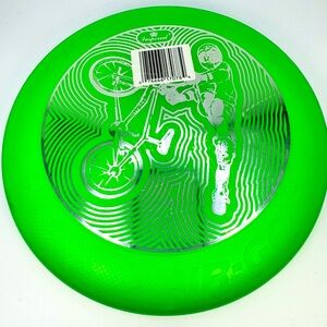 Vintage Imperial Air Grip Frisbee Green 2001 BMX Rider